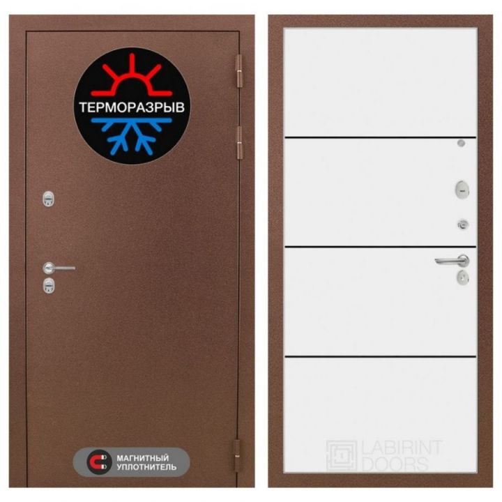 Дверь Входная Лабиринт Термо Магнит 25 Белый софт металлическая