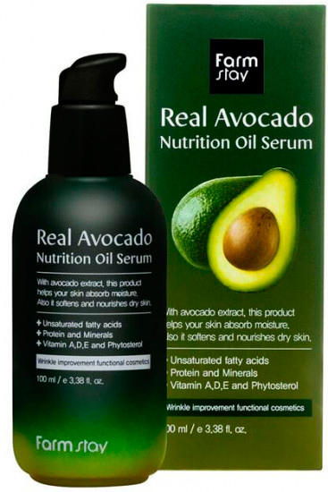 FARMSTAY Сыворотка питательная с маслом авокадо. Real avocado nutrition oil serum, 100 мл.