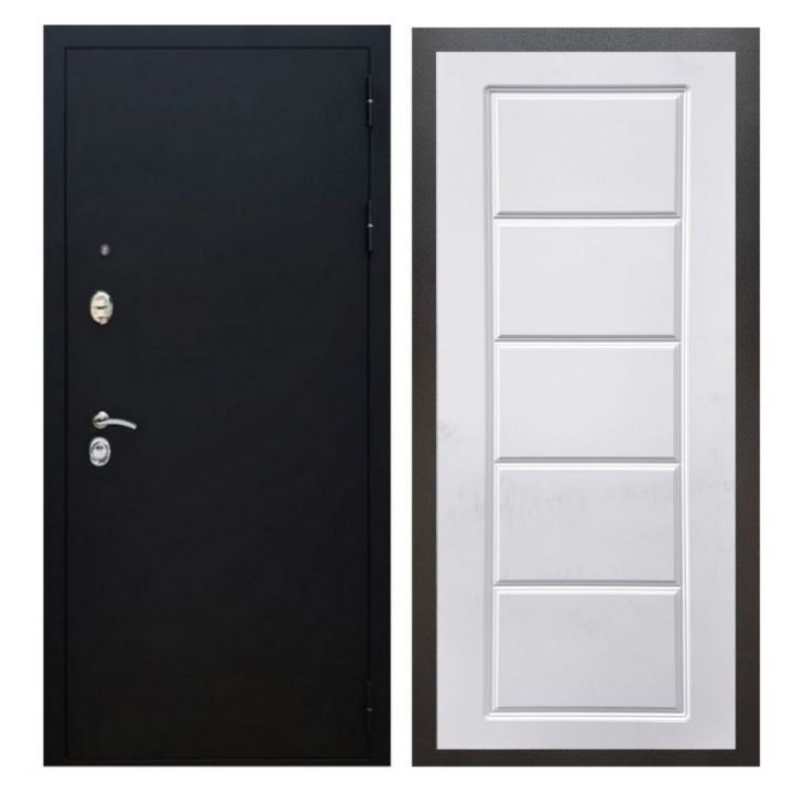 Дверь входная металлическая Лекс X5 Черный муар ФЛ-39 Белый Софт