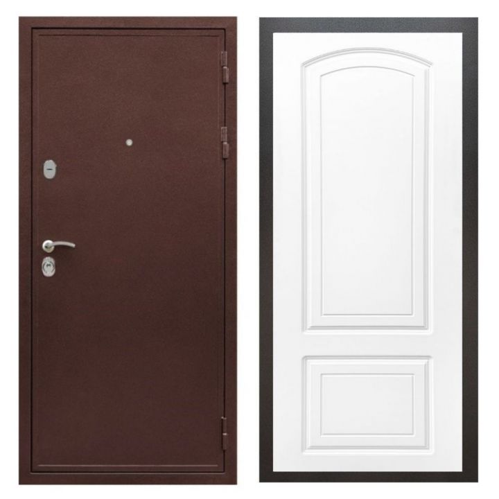 Дверь входная металлическая Лекс Х5 Антик Медь ФЛ-138 Белый Софт