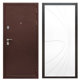Дверь входная металлическая Армада Х5 Антик Медь ФЛ-248 Белый Софт