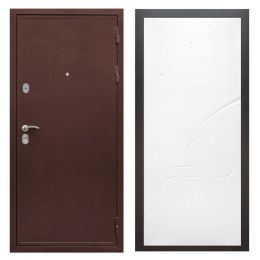 Дверь входная металлическая Армада Х5 Антик Медь ФЛ-258 Белый Софт