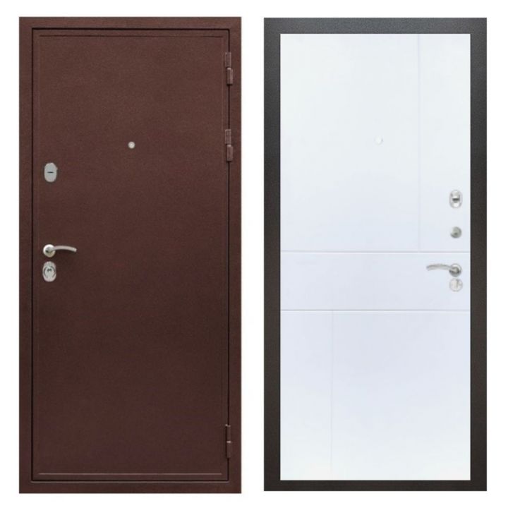 Дверь входная металлическая Армада Х5 Антик Медь ФЛ-290 Белый Софт