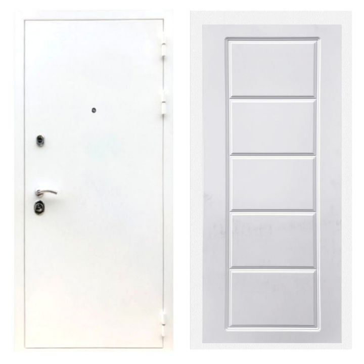 Дверь входная металлическая Лекс Х5 Шагрень Белая ФЛ-39 Белый Софт