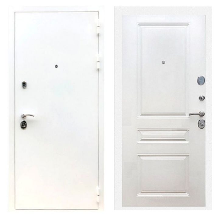 Дверь входная Армада Х5 Шагрень Белая ФЛ-243 Белый Ясень
