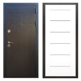 Дверь входная металлическая Армада Х246 Венге Сити Белый Ясень