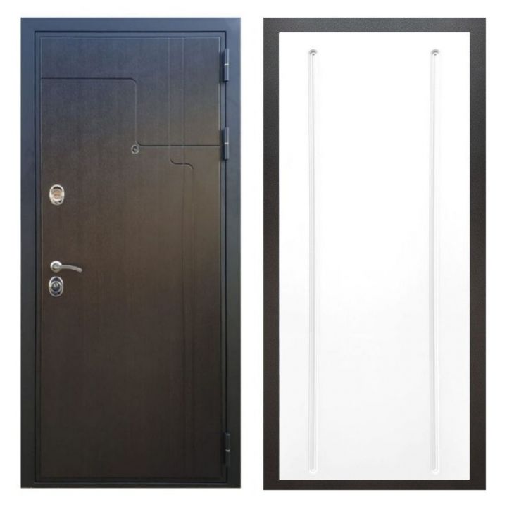 Дверь входная металлическая Армада Х246 Венге ФЛ-68 Белый Софт