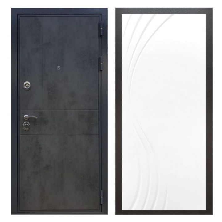 Дверь входная Армада X290 Бетон Темный ФЛ-255 Белый Софт