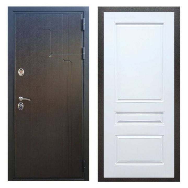 Дверь входная металлическая Армада Х246 Венге ФЛ-243 Белый Софт