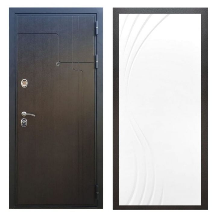 Дверь входная металлическая Армада Х246 Венге ФЛ-255 Белый Софт