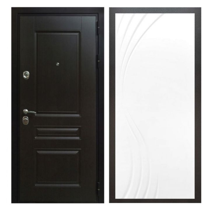 Дверь входная металлическая Армада Х Премиум Венге ФЛ-255 Белый Софт