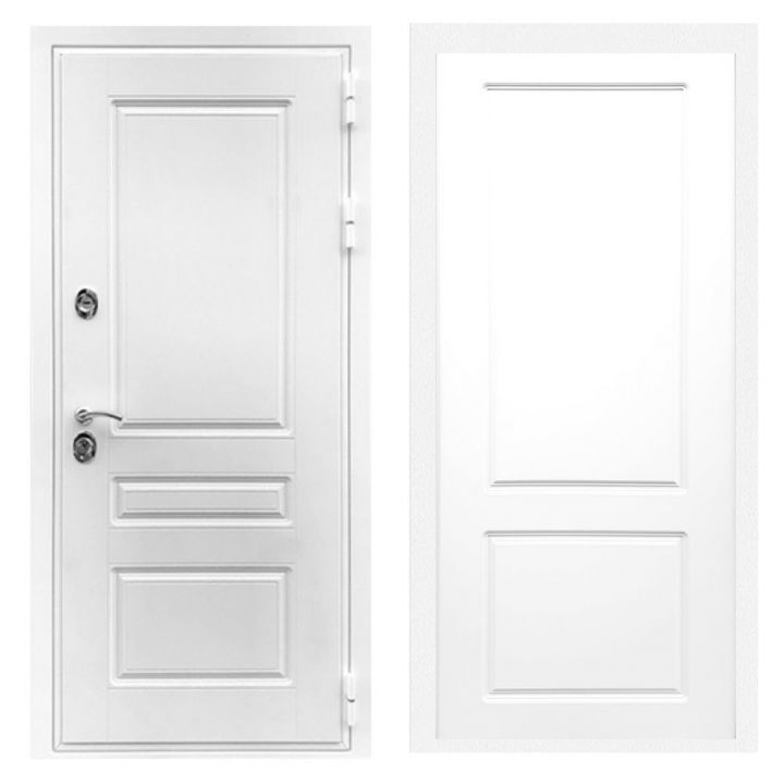 Дверь входная металлическая Лекс Х Премиум Белая Шагрень ФЛ-117 Белый Софт