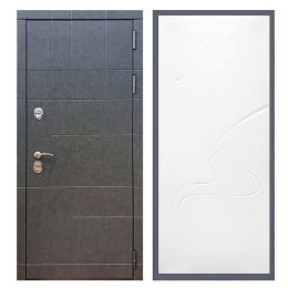 Дверь входная Армада Х21 Штукатурка Графит ФЛ-258 Белый Софт