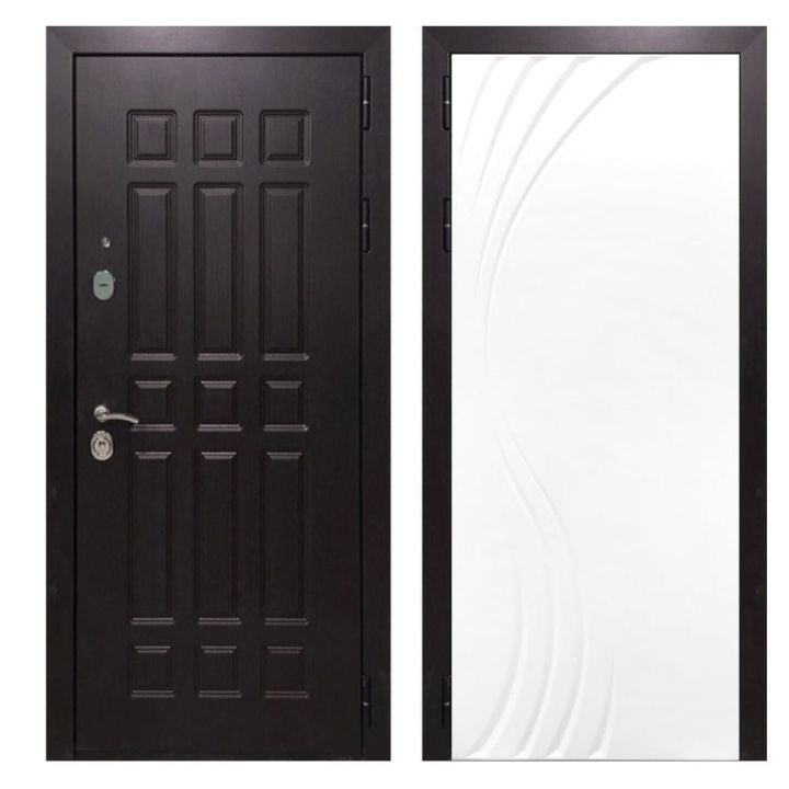 Дверь входная металлическая Армада Х8 Венге ФЛ-255 Белый Софт