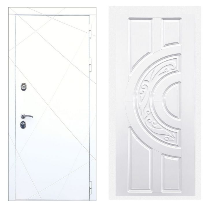 Дверь входная Армада Х13 Белая шагрень ФЛ-232 Белый Софт