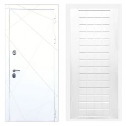 Дверь входная Армада Х13 Белая шагрень ФЛ-256 Белый Софт