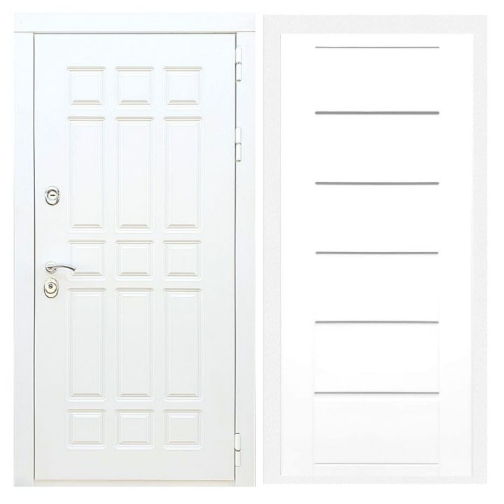 Дверь входная металлическая Лекс Х8 Белая Шагрень Сити Белый Ясень
