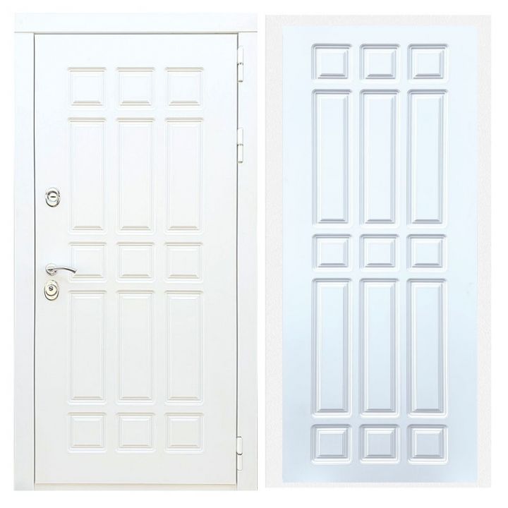 Дверь входная металлическая Лекс Х8 Белая Шагрень ФЛ-33 Белый Софт