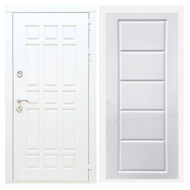 Дверь входная металлическая Лекс Х8 Белая Шагрень ФЛ-39 Белый Софт