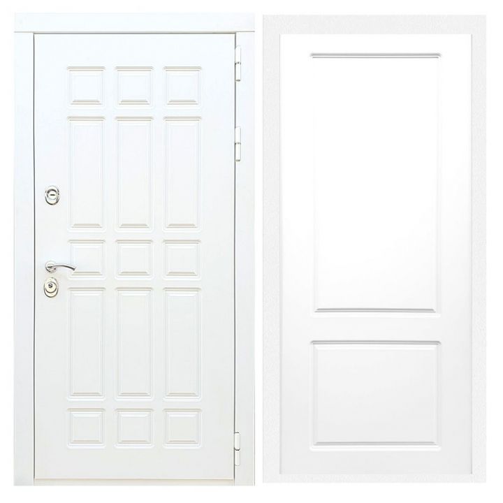 Дверь входная металлическая Лекс Х8 Белая Шагрень ФЛ-117 Белый Софт