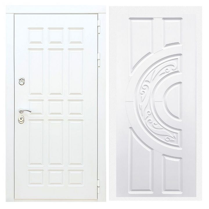 Дверь входная Армада Х8 Белая Шагрень ФЛ-232 Белый Софт