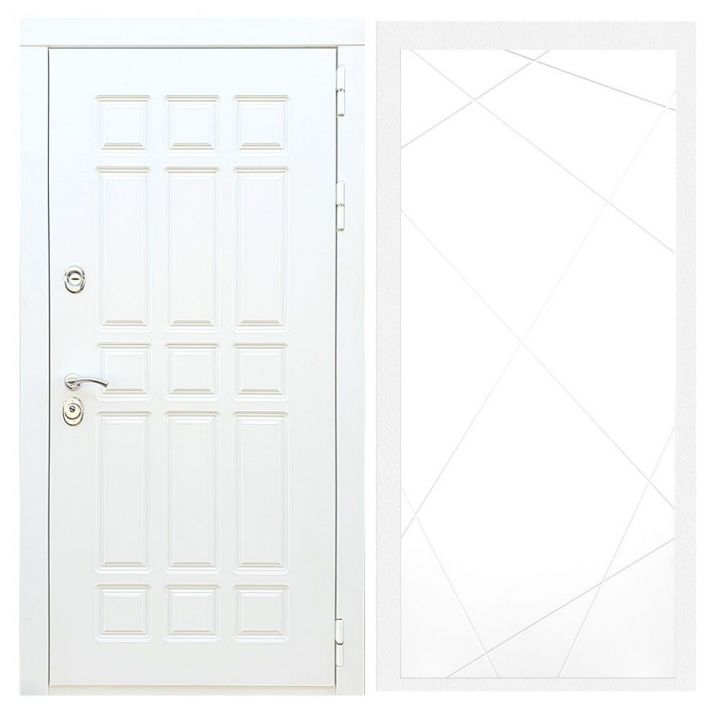 Дверь входная Армада Х8 Белая Шагрень ФЛ-291 Белый Софт