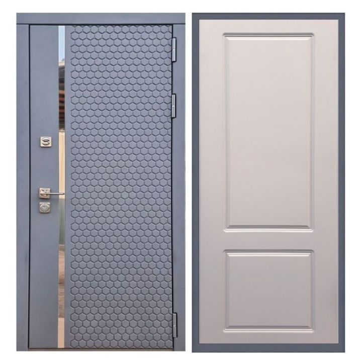 Дверь входная металлическая Лекс Х24 Силк Титан ФЛ-117 Софт Грей