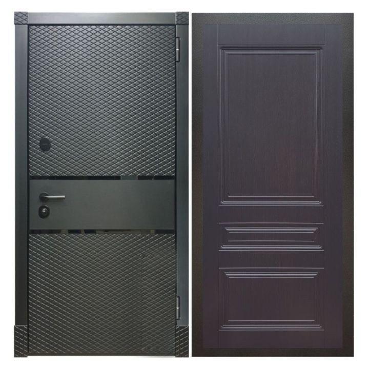 Дверь входная металлическая Армада Х15 Черный Кварц ФЛ-243 Венге