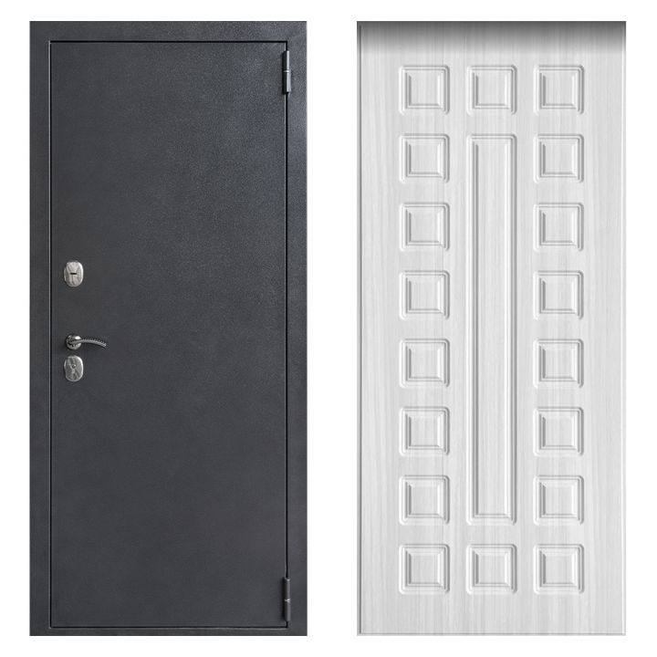 Входная Металлическая Дверь Дверной континент ДК-70 Дизайн 183 Белый сандал
