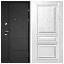Входная Металлическая Дверь Дверной континент ДК-Теплолюкс Дизайн 243 Альберо браш серебро
