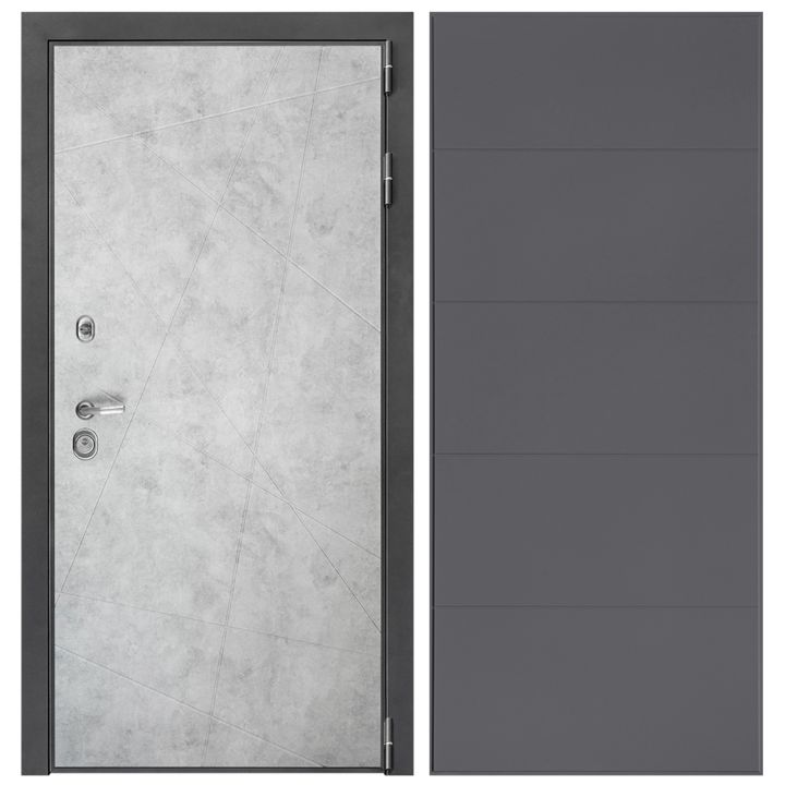 Металлическая Входная Дверь Дверной континент ДК-3/панель 743 Софт графит абсолют
