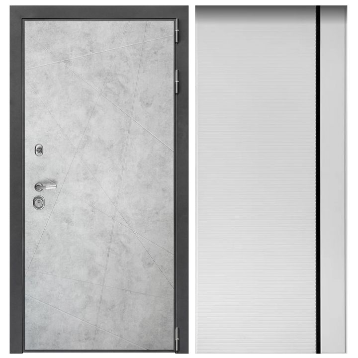 Металлическая Входная Дверь Дверной континент ДК-3/панель 743 Рикамо софт черное стекло