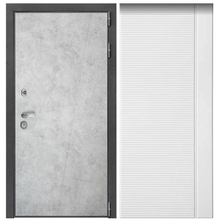 Металлическая Входная Дверь Дверной континент ДК-3/панель 743 Белый матовый