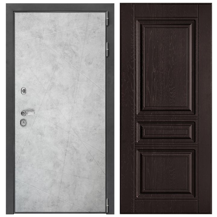 Металлическая Входная Дверь Дверной континент ДК-3/панель 743 Дуб фактурный шоколад