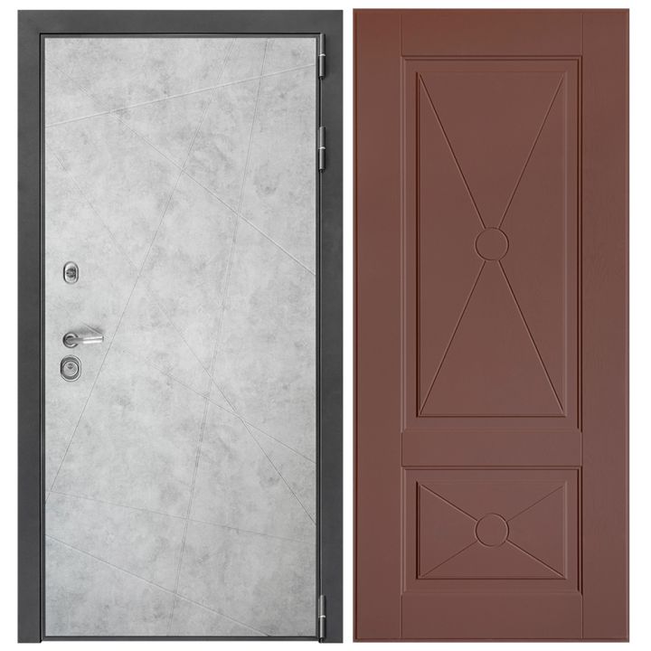 Металлическая Входная Дверь Дверной континент ДК-3/панель 743 617 Ясень шоколад узор
