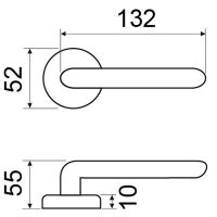 Ручка Fimet Tasha 1028P/261 на круглой розетке схема
