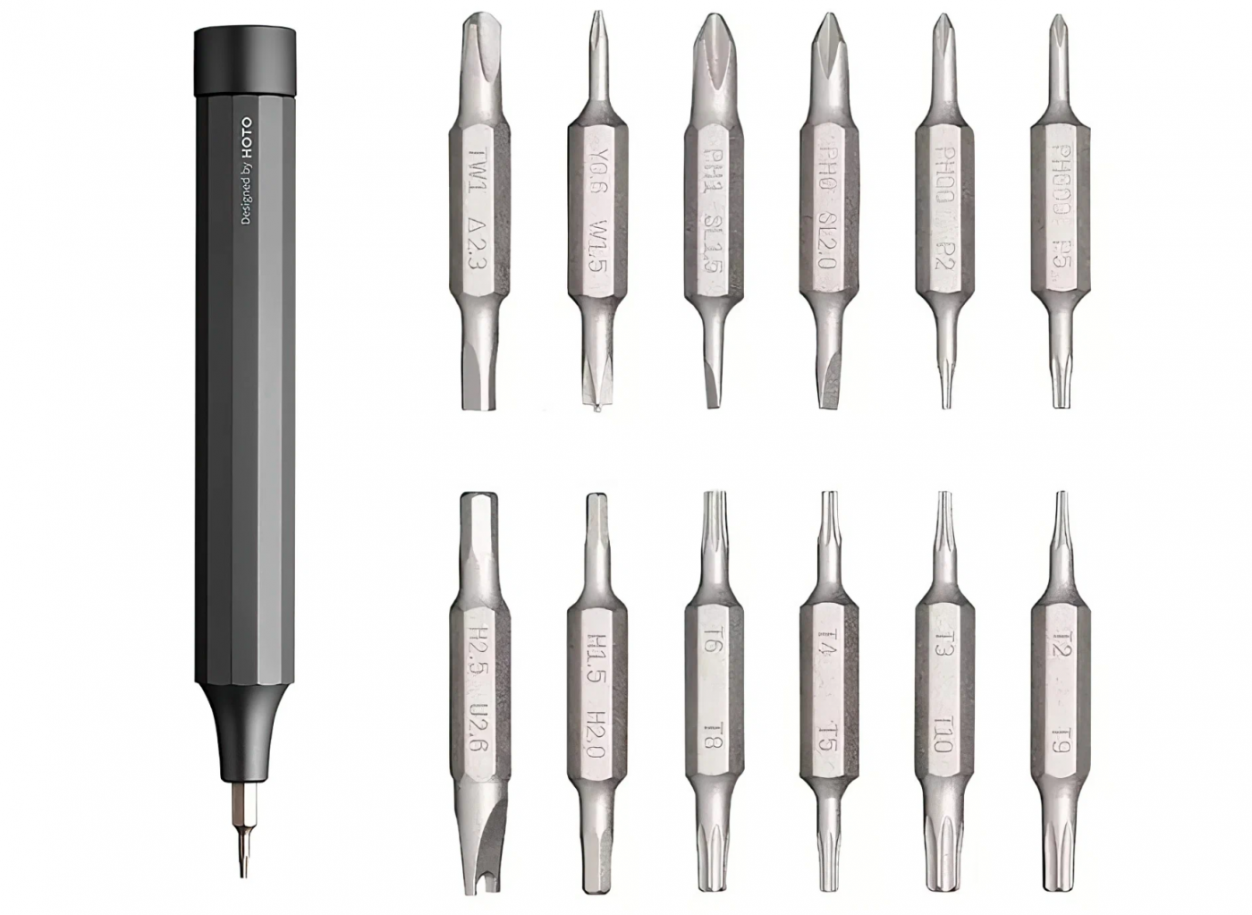 Набор отверток для точных работ HOTO Precision screwdriver kit 24 in 1 QWLSD004, 13 предм. grey