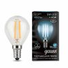 Лампа (LED) Светодиодная Gauss 5W E14 4100K Filament Globe 105801205 / Гаус