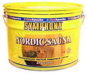 Лак для Бани и Сауны Финкраска Symphony NORDIC 3л Акрилатный, Защитный / Симфония Нордик