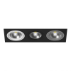 Светильник Встраиваемый Lightstar INTERO 111 TRIPLE QUADRO i837060709 Белый, Черный, Серый, Металл / Лайтстар