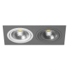 Светильник Встраиваемый Lightstar INTERO 111 DOUBLE QUADRO i8290609 Белый, Серый, Металл / Лайтстар