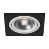 Светильник Встраиваемый Lightstar INTERO 111 QUADRO i81706 Белый, Черный, Металл / Лайтстар