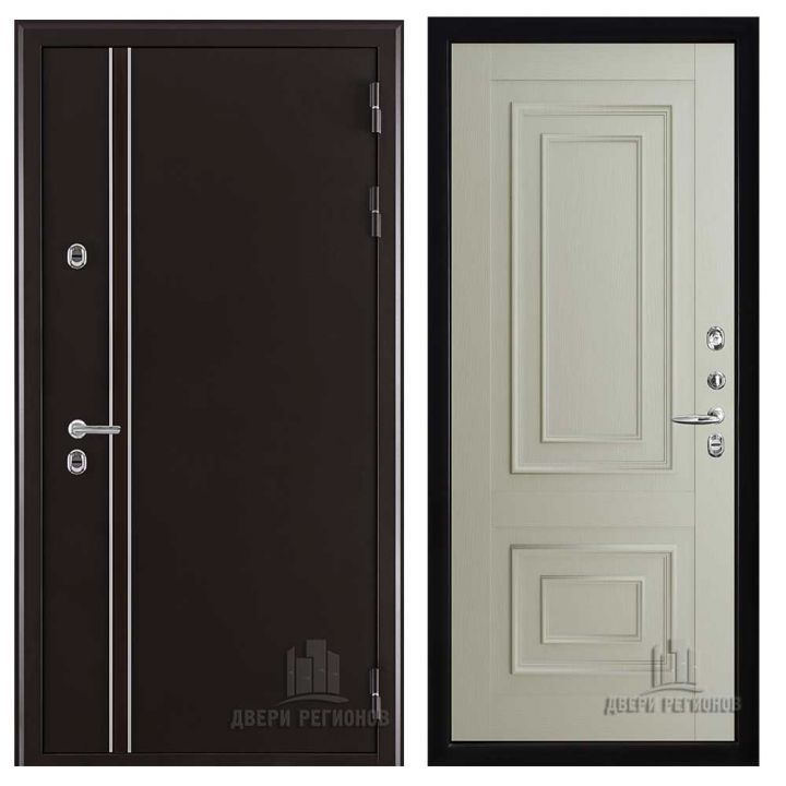 Дверь входная Двери Регионов Норд 2 Термо Флоренция 62002 Серена Светло-серый металлическая