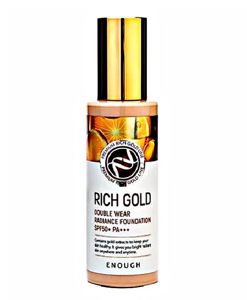 ENOUGH Крем тональный с золотом. Rich gold double wear radiance foundation #21, 100 мл.