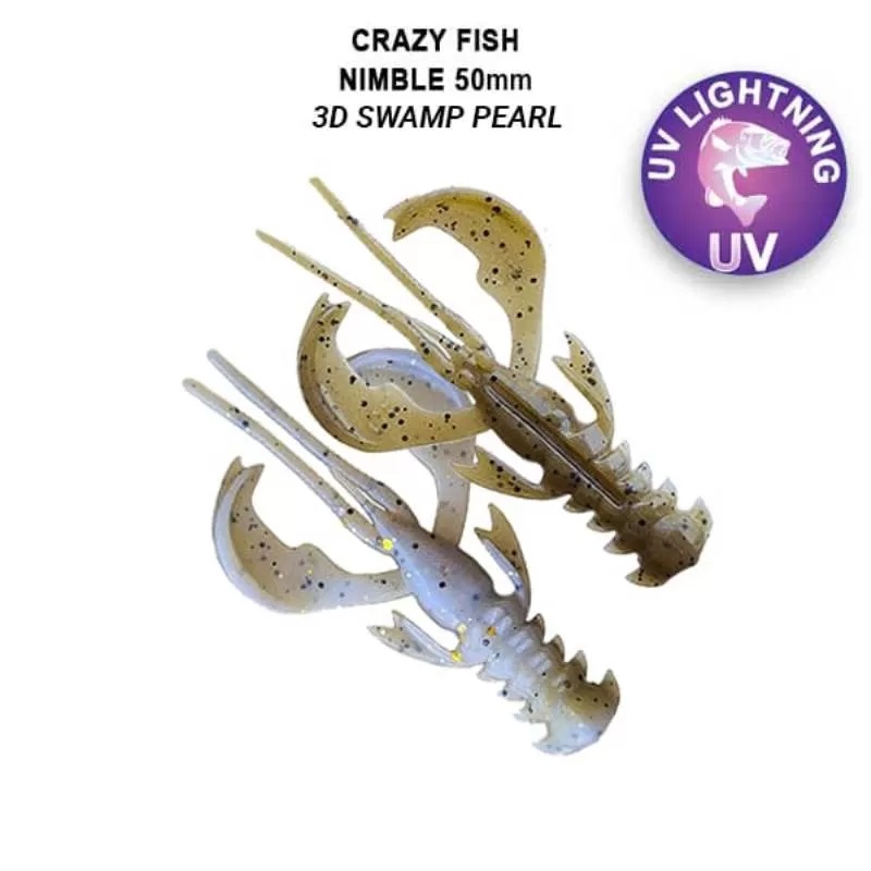 Приманка Crazy Fish Nimble, цвет 3d - Swamp Pearl