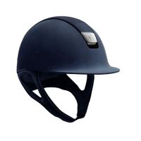 Шлем (жокейка)  Samshield premium blauw zwarte trim zilver blason