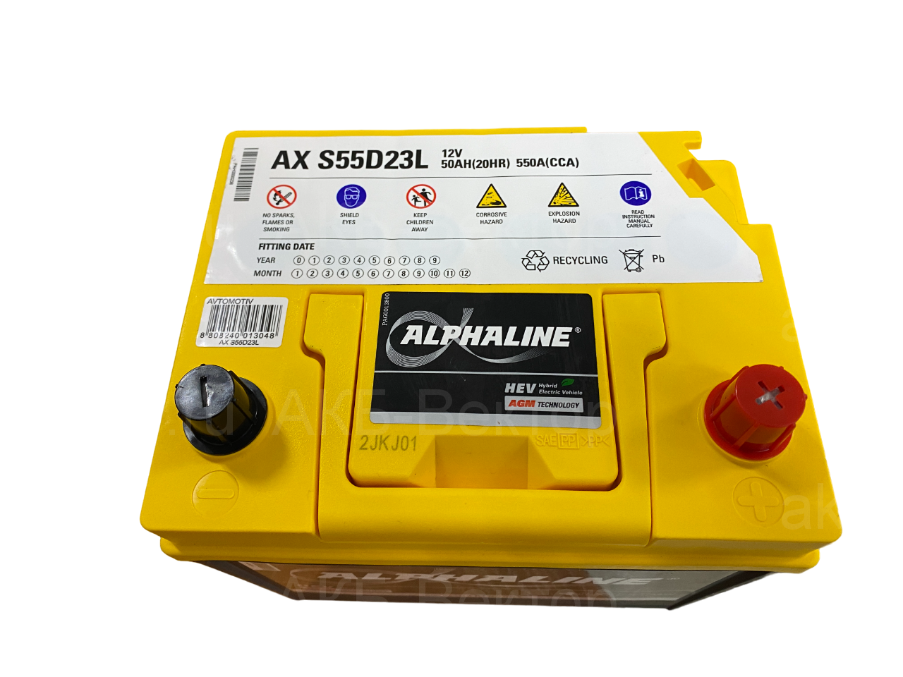 АКБ Alphaline AGM 50Ач AX-S55D23R/ AX -S55D23L