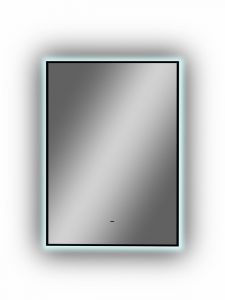 Зеркало Континент Amer Led с фоновой подсветкой, бесконтактным сенсором, черной окантовкой 500х700 ЗЛП1525