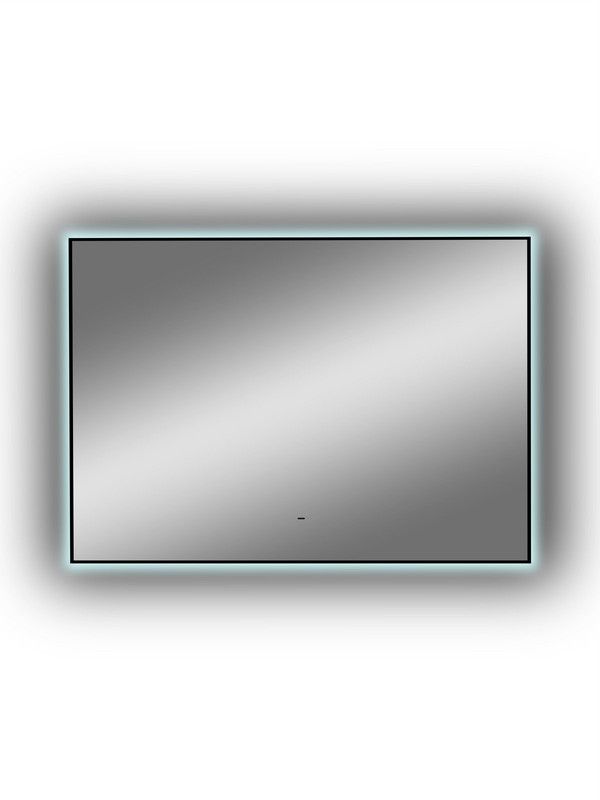 Зеркало Континент Amer Led с фоновой подсветкой, бесконтактным сенсором, черной окантовкой 1000х700 ЗЛП1523
