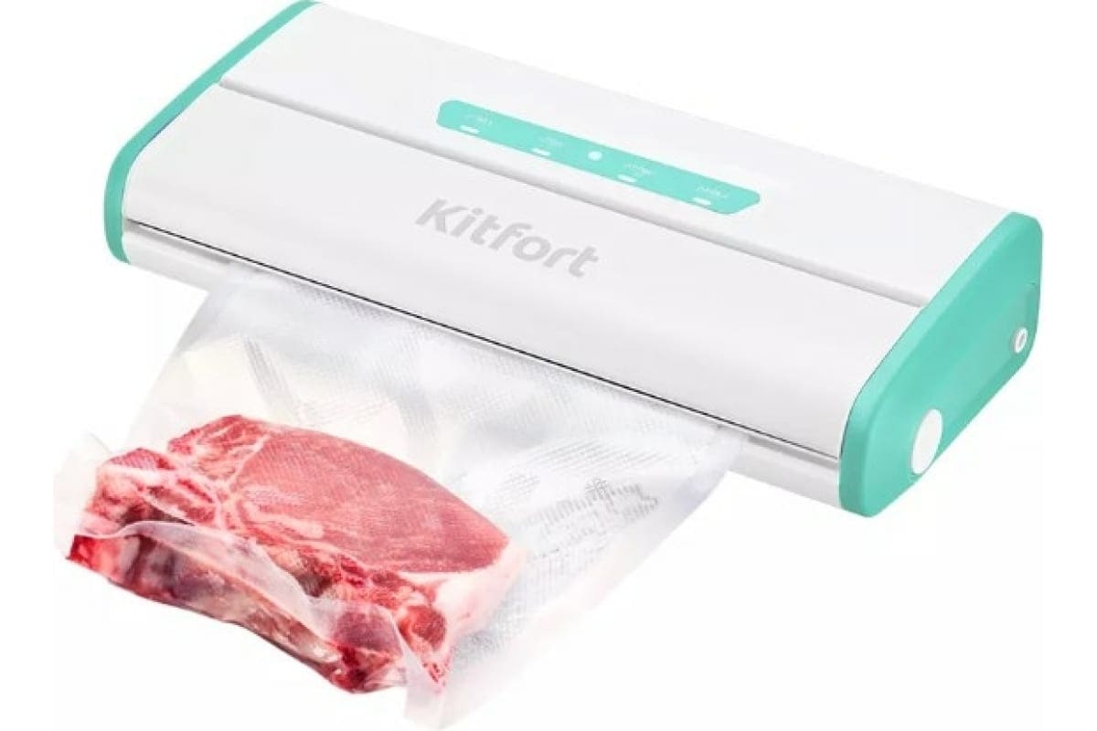 Вакууматор KitFort KT-1514-3 (бело-бирюзовый) (НОВИНКА)